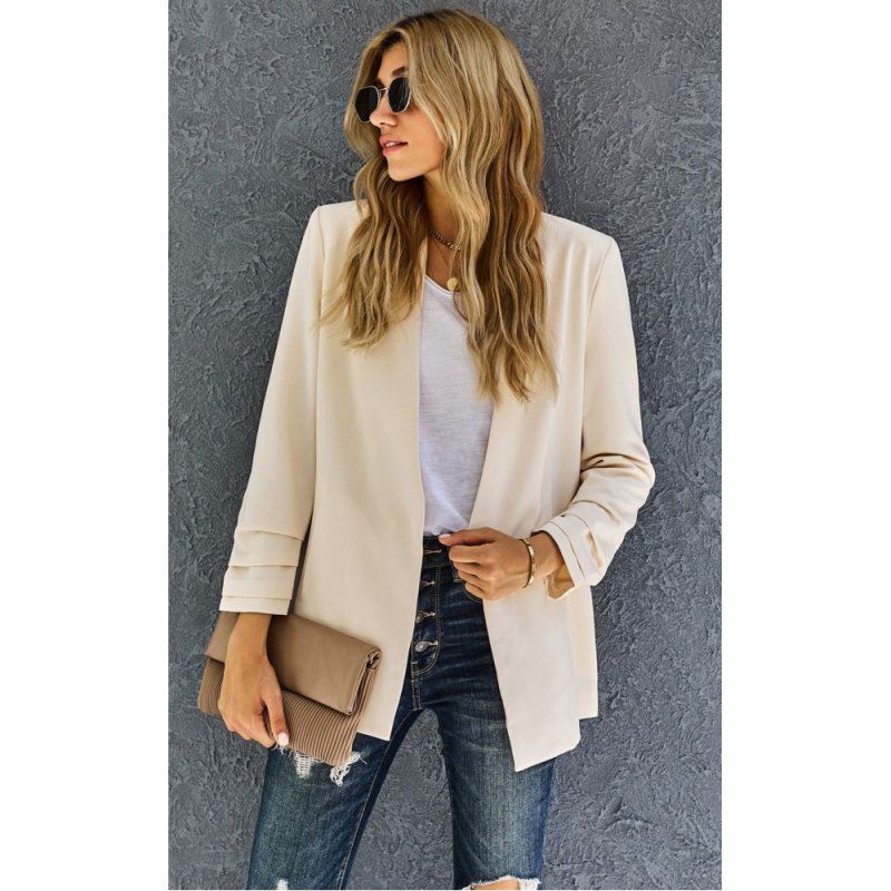 Apricot Uptown Girl Pocketed Blazer