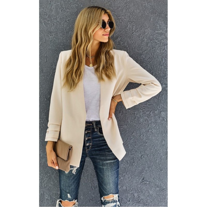 Apricot Uptown Girl Pocketed Blazer