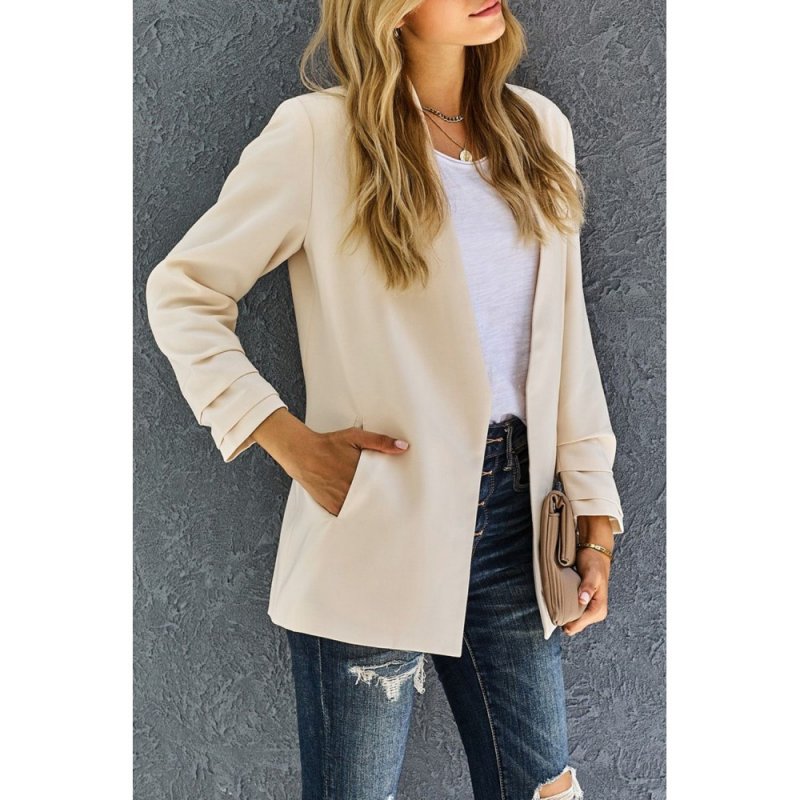 Apricot Uptown Girl Pocketed Blazer