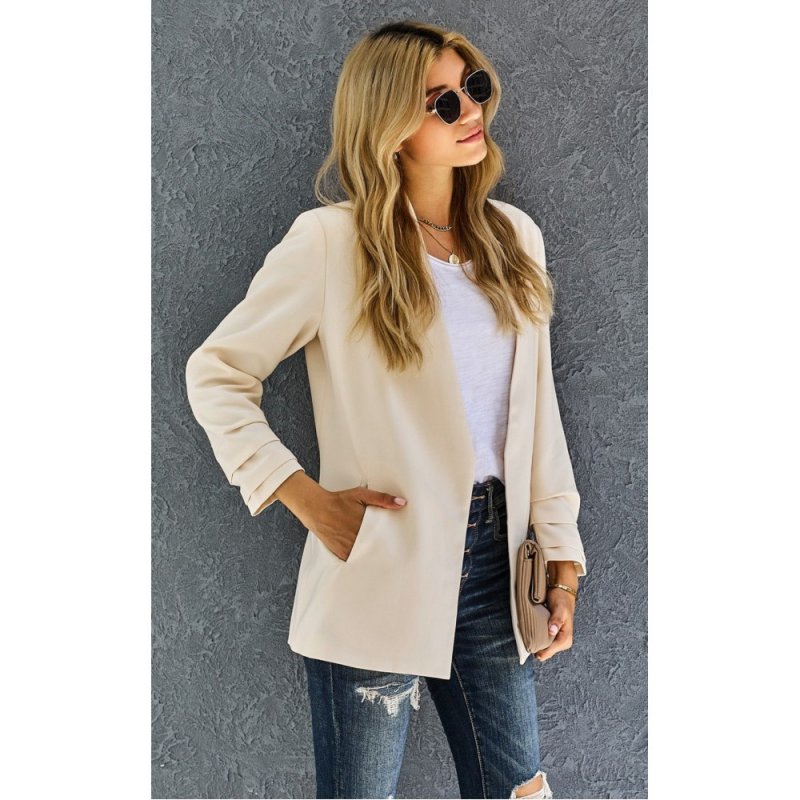 Apricot Uptown Girl Pocketed Blazer