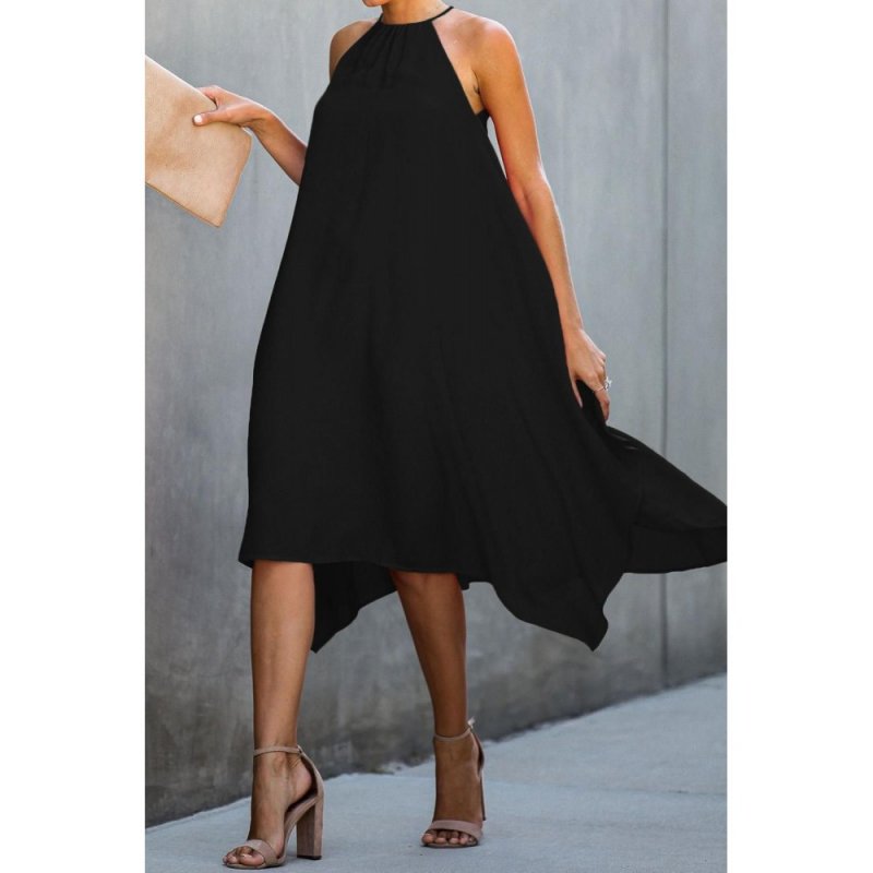 Black Ring The Alarm Luxe Midi Dress