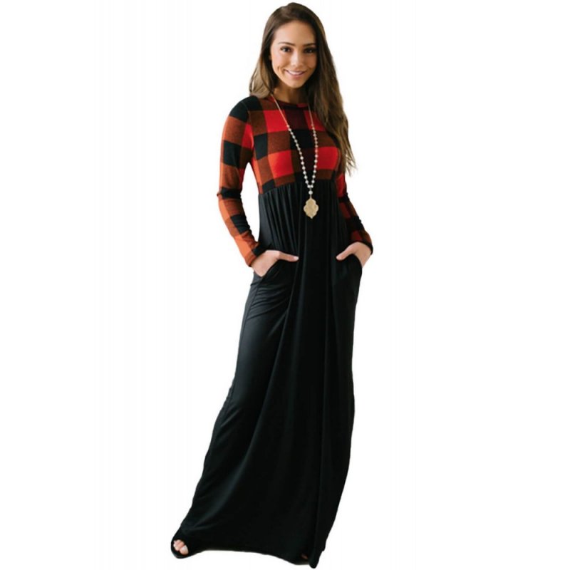 Black Buffalo Print Top Long Maxi Dress - from category Maxi Dresses