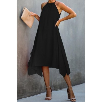 Black Ring The Alarm Luxe Midi Dress