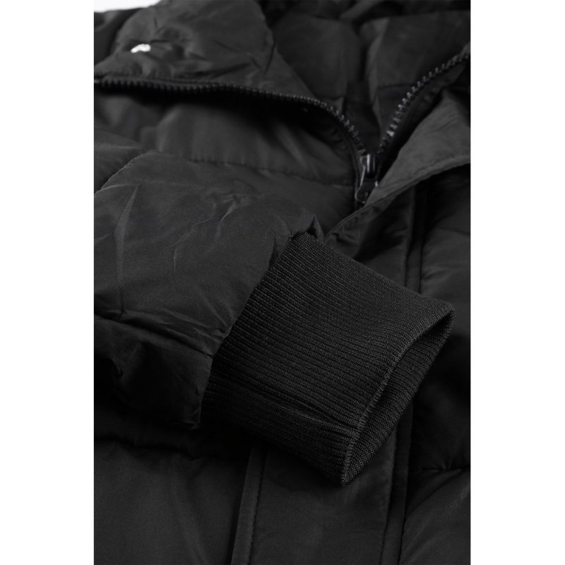 Black Holly Pocketed Puffer Jacket