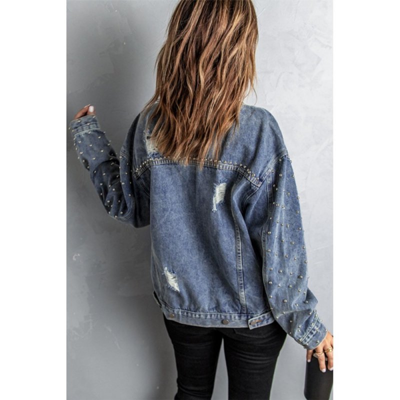 Rivet Pocket Button-up Denim Jacket - from category Jackets & Coats